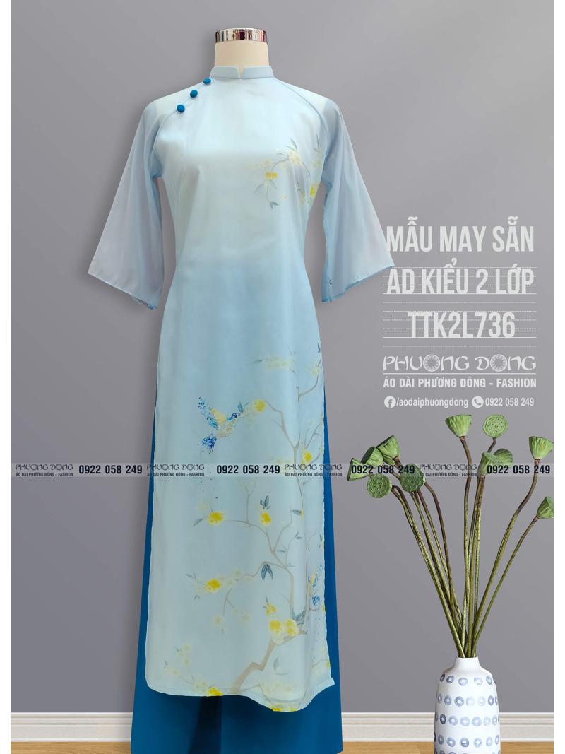 Áo Dài Phom Trẻ 2 Lớp 4 Tà TTK2L736
